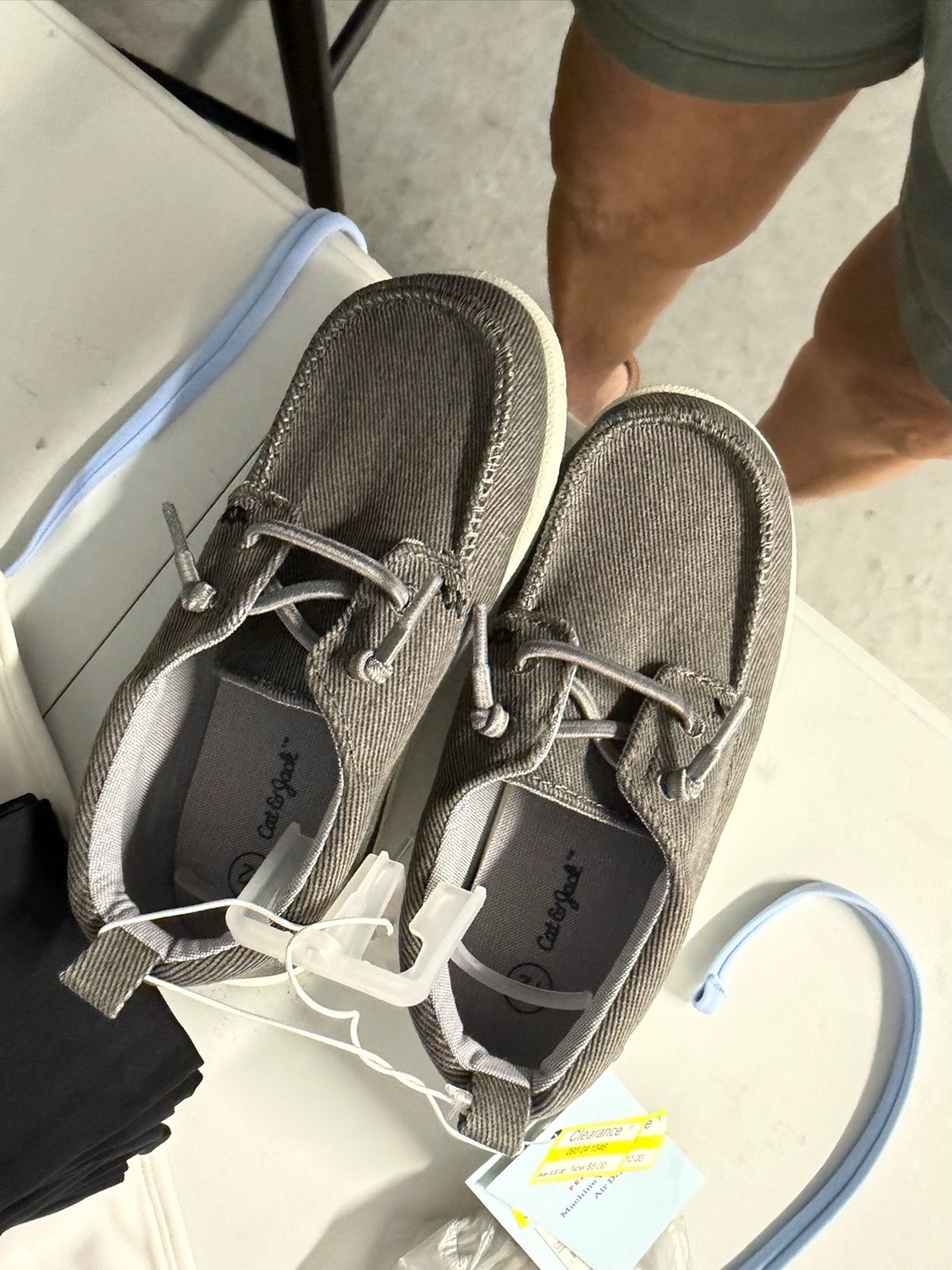 Cat and Jack size 12 unisex gray canvas shoes new with tags